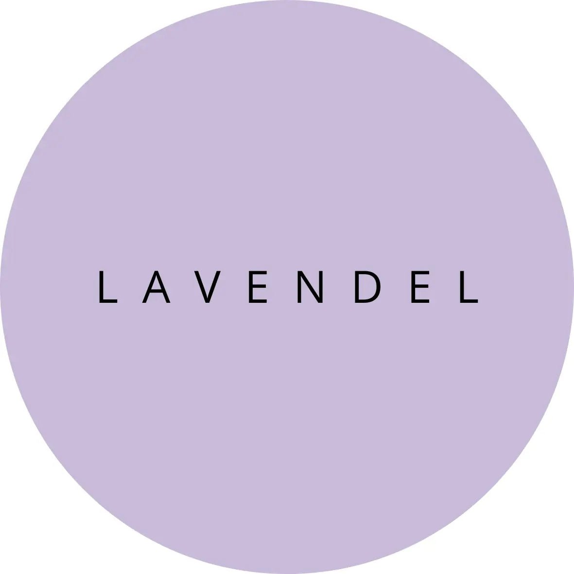 Namashea paarse sticker met de geur Lavendel, close-up van het productlabel.