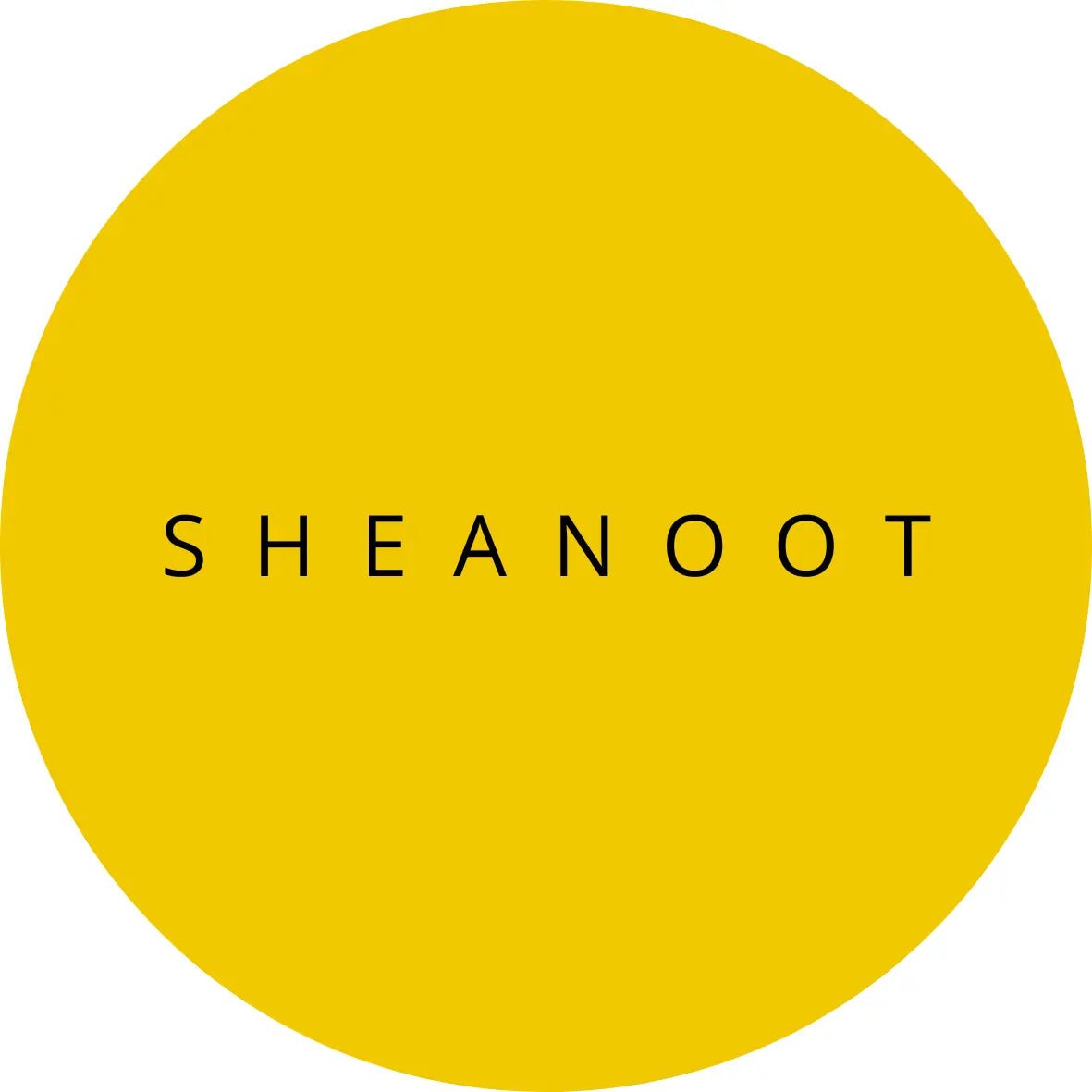 logo van sheanoot sticker dat op de naturel variant staat