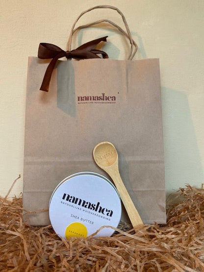 Natuurlijke Cadeauset – Shea Boter 100 ml & Houten Lepel