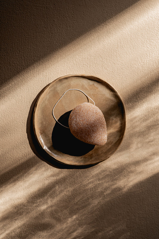 Konjac sponge facial walnut