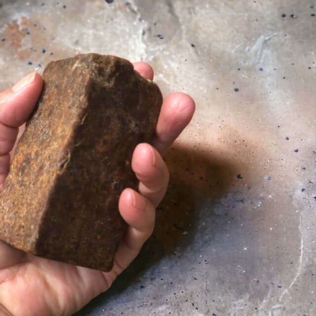 Black soap 200 grams in cotton soap net 