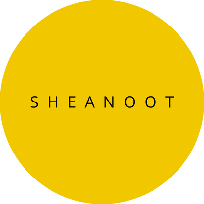 logo van sheanoot sticker dat op de naturel variant staat 