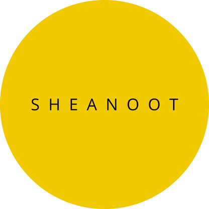 logo van sheanoot sticker dat op de naturel variant staat